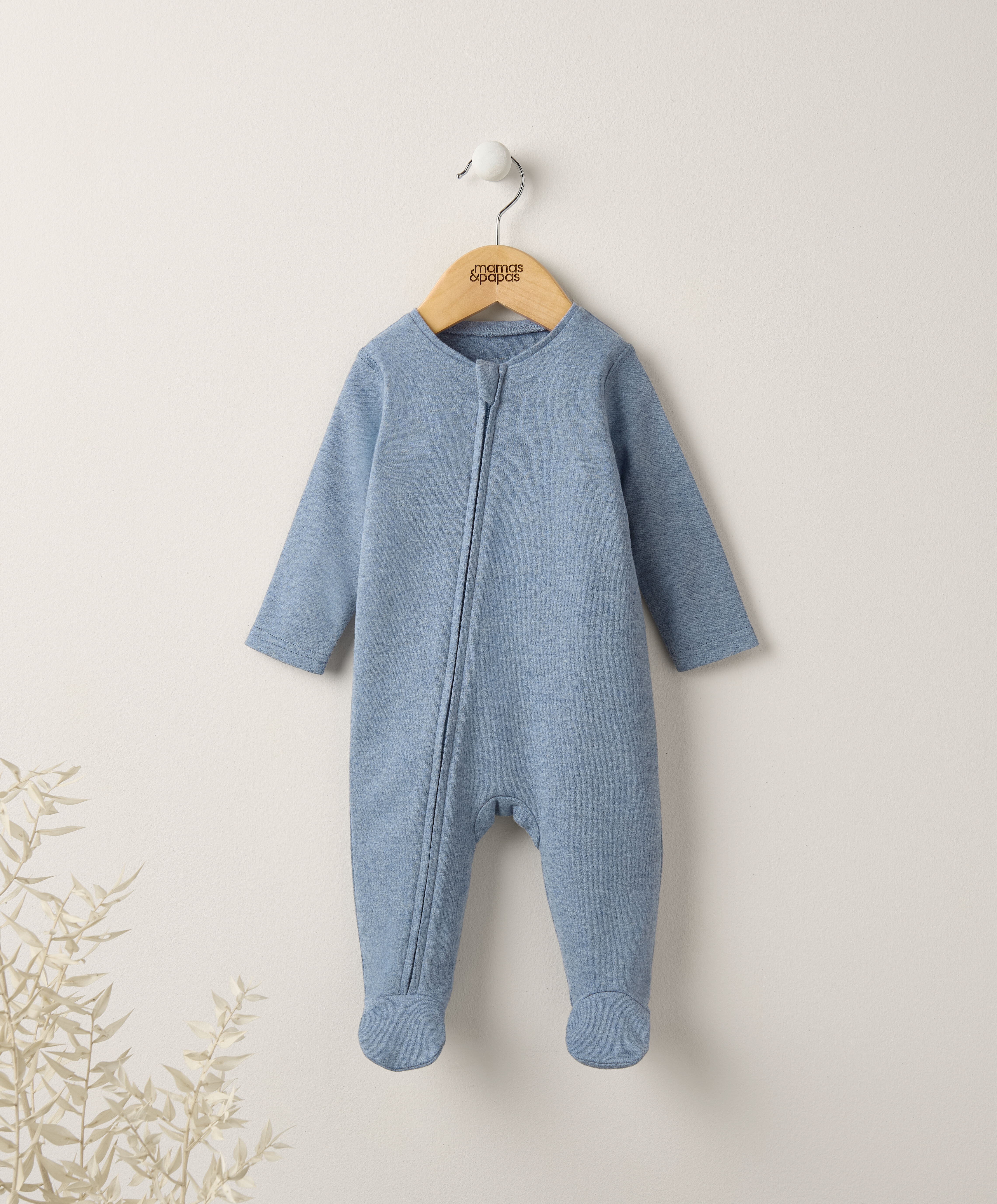 لباس الكل في واحد بسحّاب ودرجات أزرق مدمجة image number 3