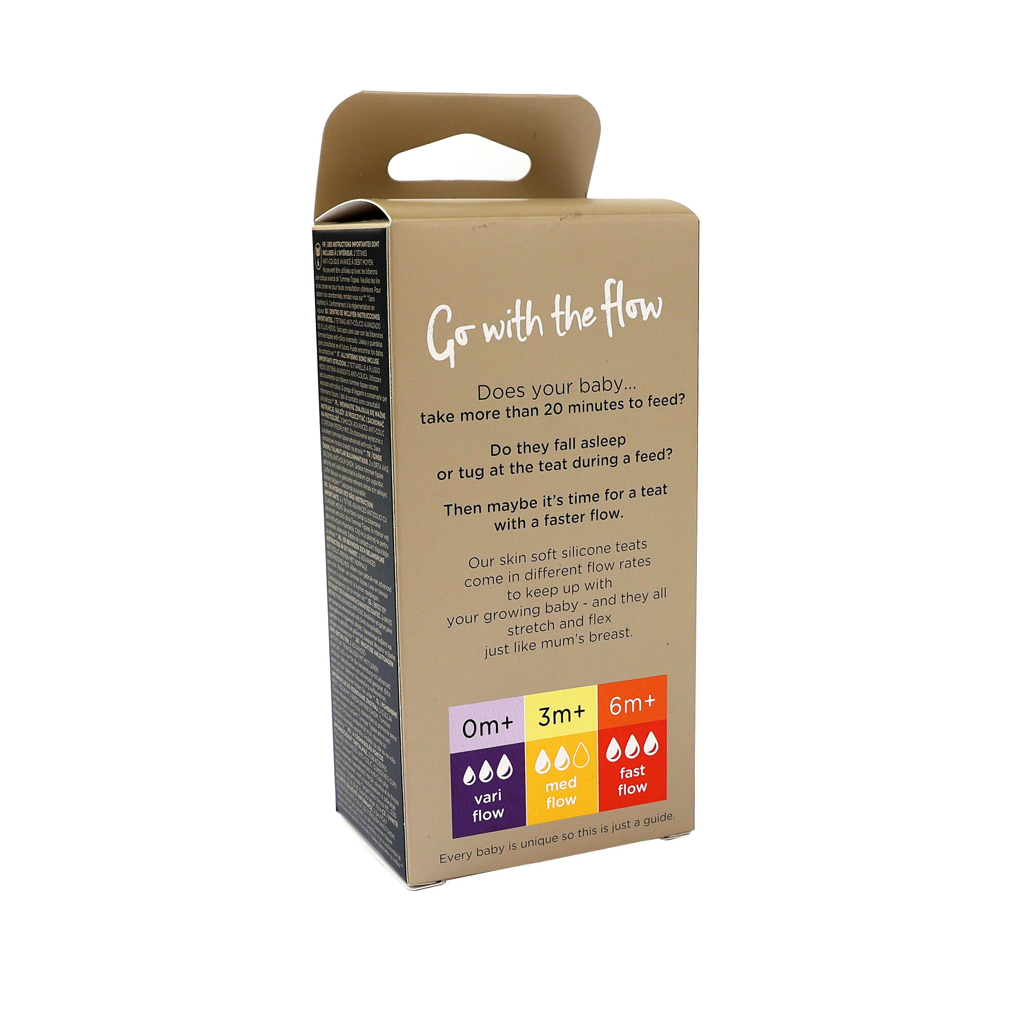 طقم حلمات ادفانسد كلوزر تو نيتشر متوسطة التدفق ومضادة للمغص للأطفال من عمر 3 أشهر فأكثر من تومي تيبي - قطعتان image number 4