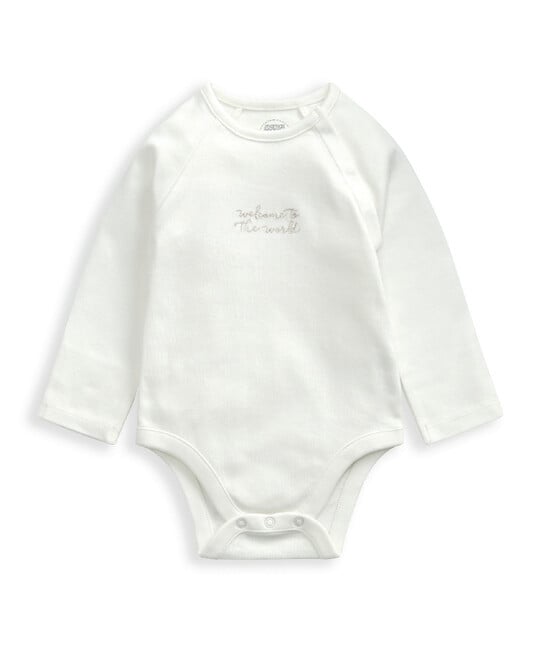 طقم لباس قطعة واحدة بتطريز ويلكم تو ذا وورلد ولغينغز بنقشة سحب - قطعتان طقم لباس قطعة واحدة بتطريز ويلكم تو ذا وورلد ولغينغز بنقشة سحب - قطعتان image number 3