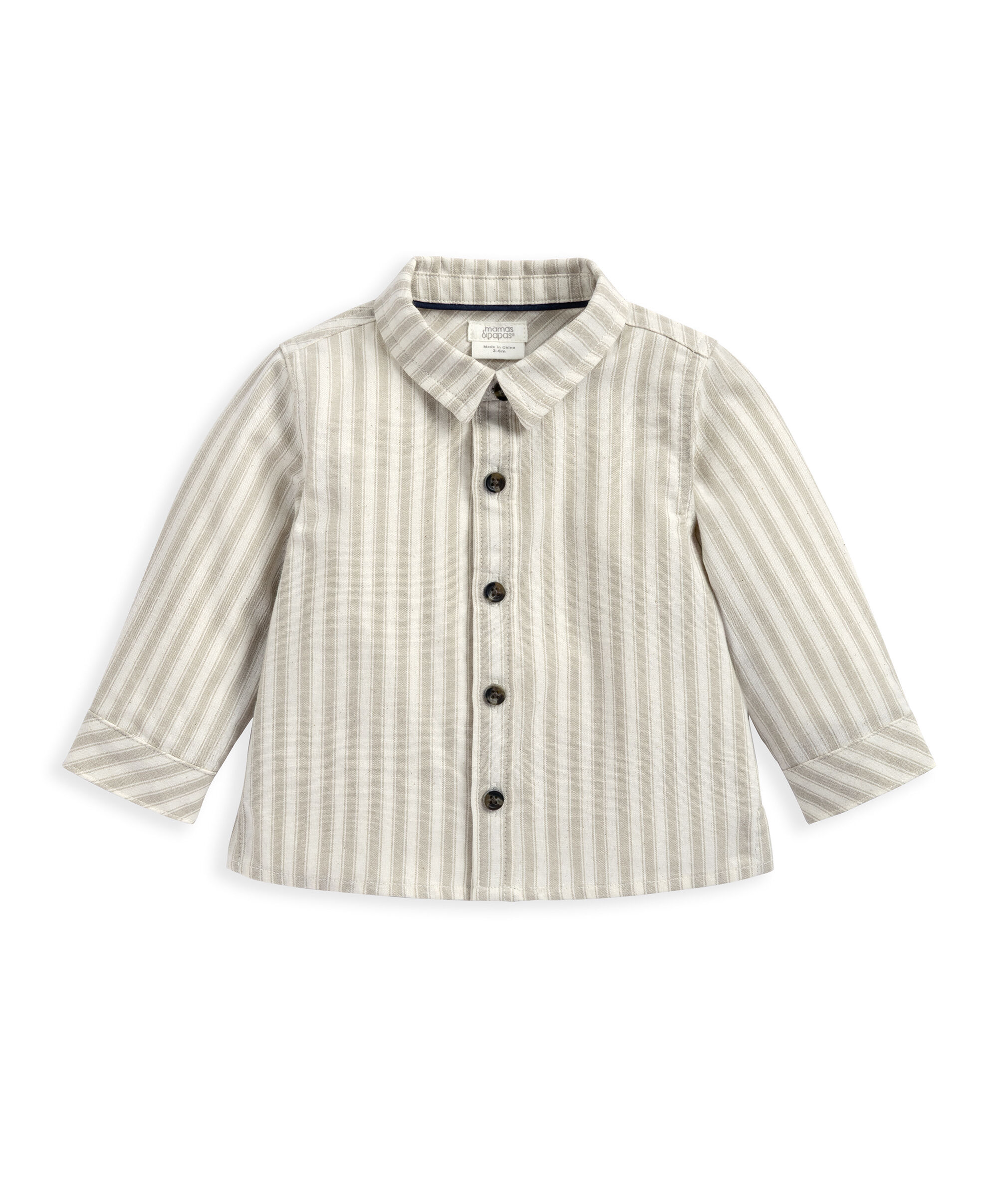 قميص مخطط بأكمام طويلة image number 2