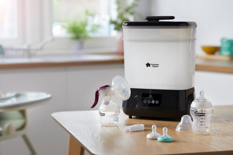 جهاز تعقيم وتجفيف كهربائي بالبخار أدفانسد من تومي تيبي - أسود image number 3