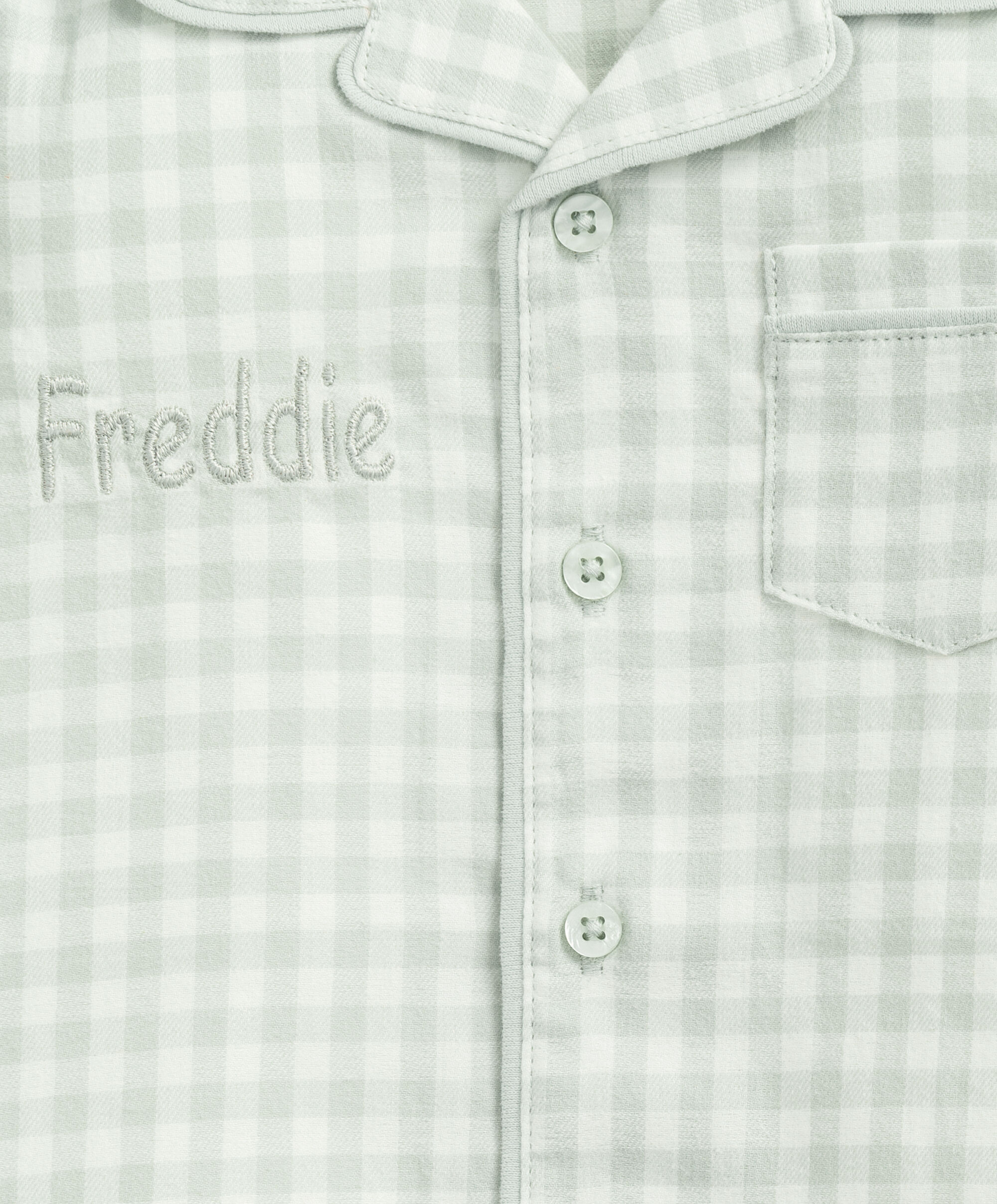 بيجاما منسوجة بنقشة مربعات - أزرق image number 5