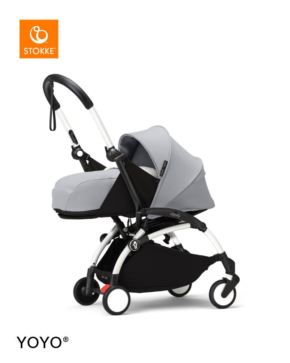 Stokke YOYO3 White Frame with 0+ Newborn Pack Stone image number 2