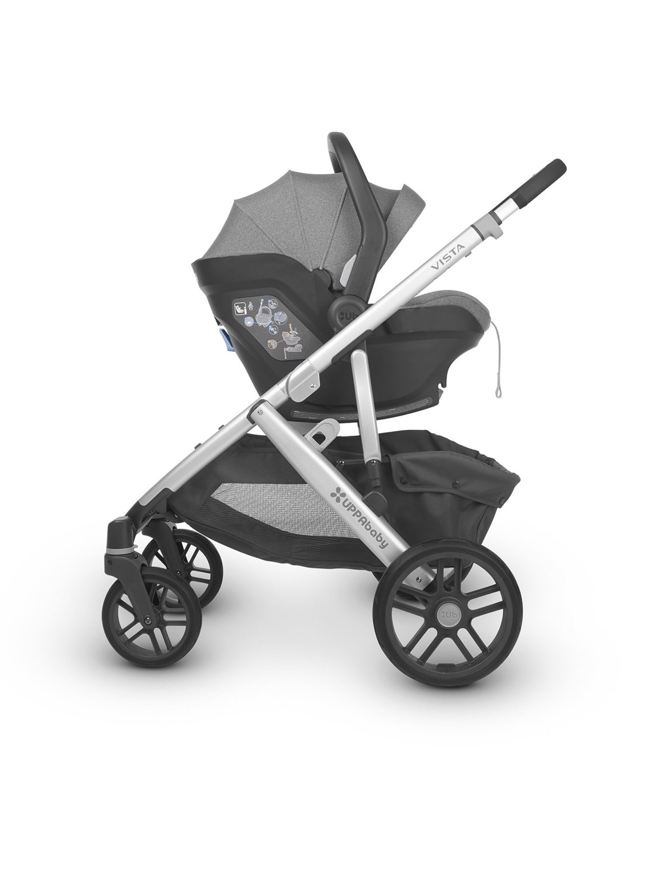 مقعد سيارة ميسا آي سايز للأطفال حديثي الولادة من اوبا بيبي - جوردان (أسود ميلانج) image number 4