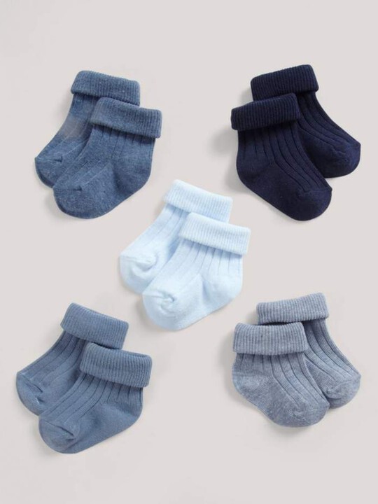 Five Pack of Blue Socks image number 3
