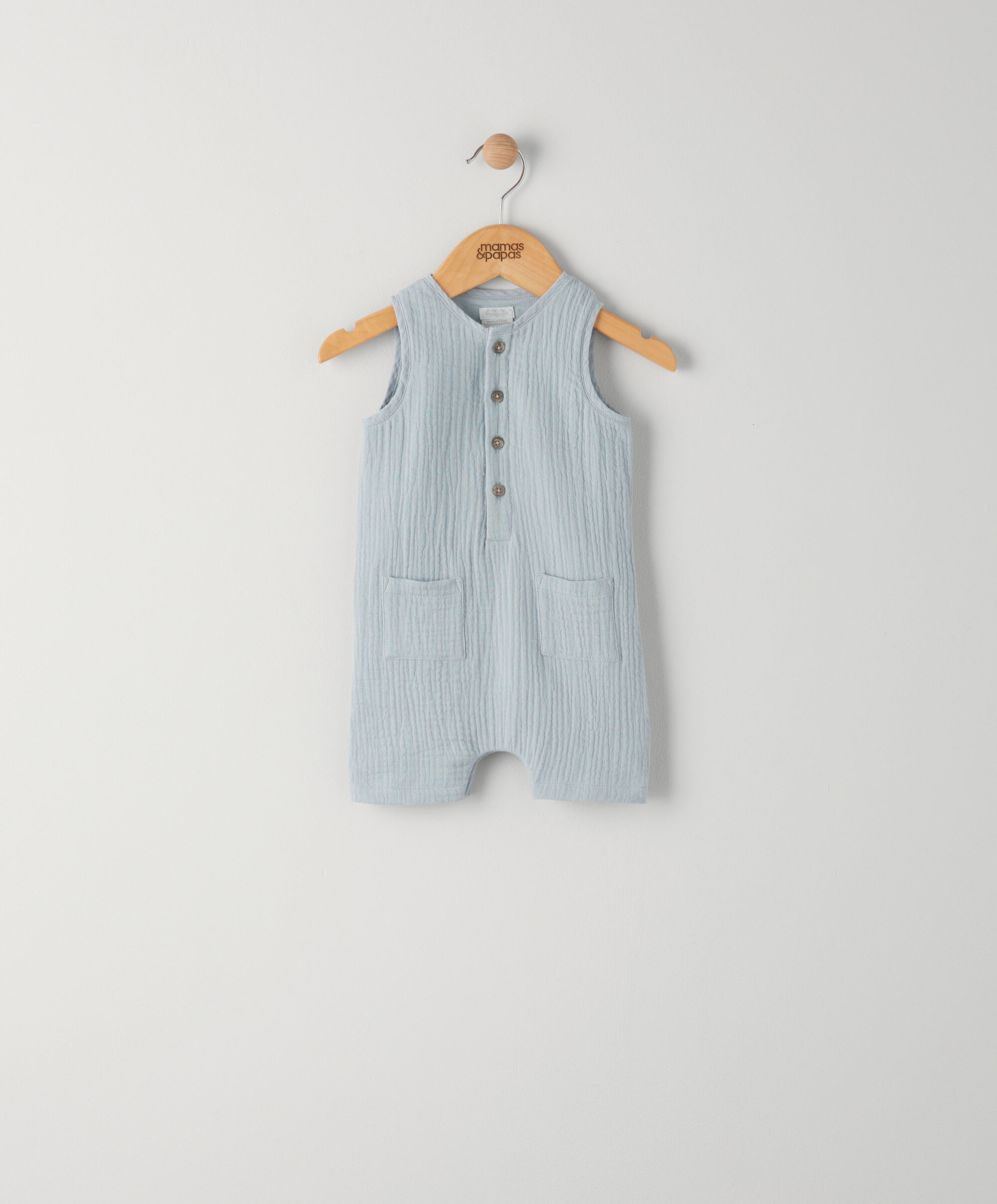 رومبر بدون أكمام مجعد - أزرق image number 1