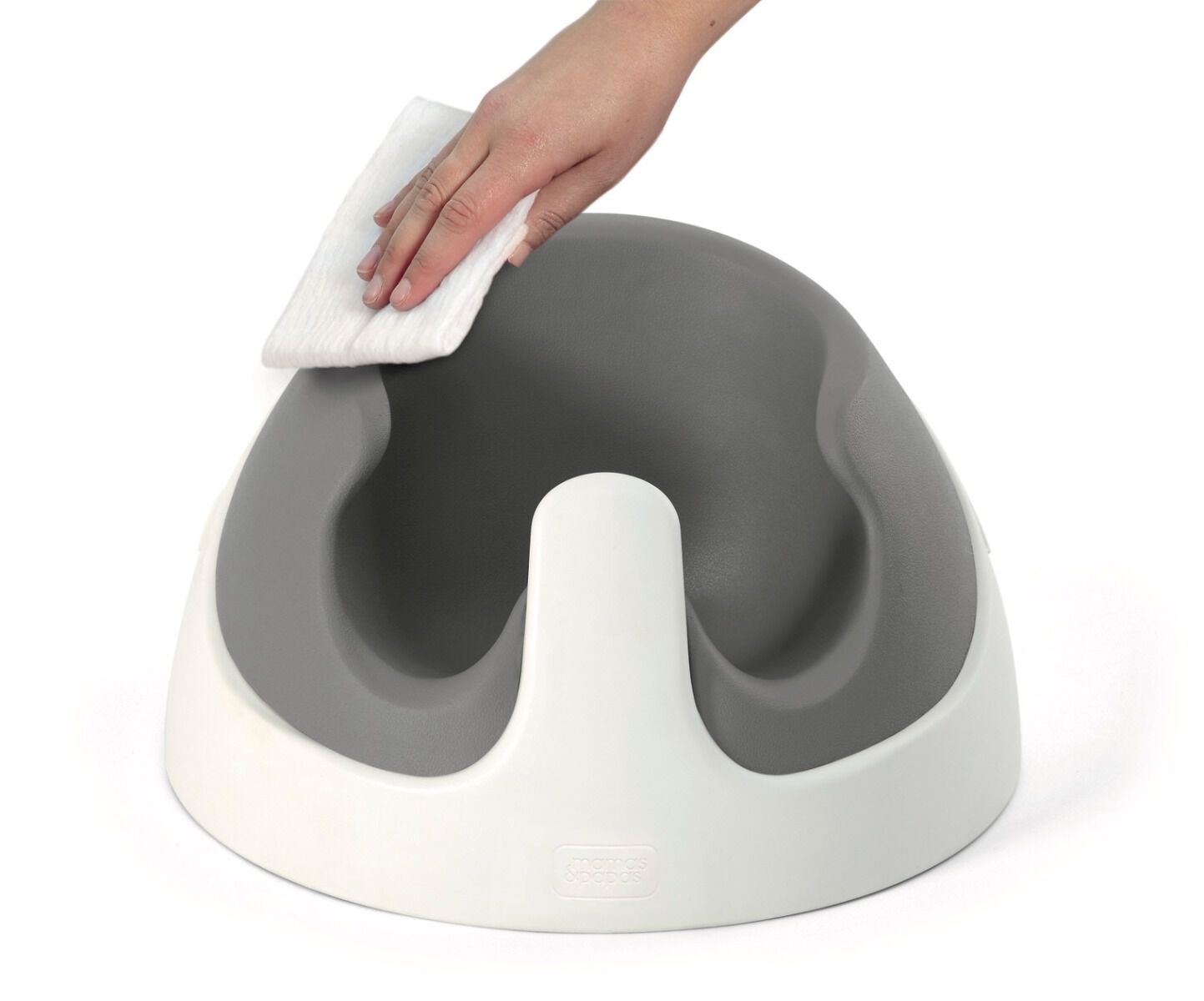 كرسي أطفال بيبي سناغ بصينية ألعاب - رمادي فاتح image number 4